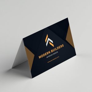Folded Business Card 14pt + UV (High Gloss)