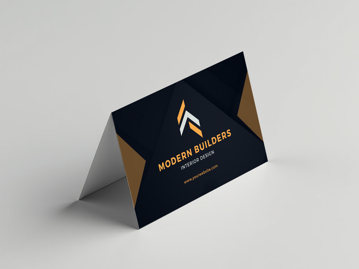 Folded Business Card 14pt + UV (High Gloss)